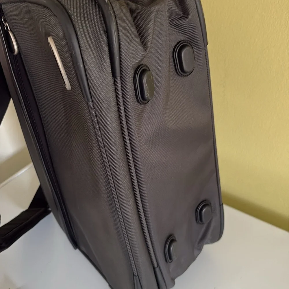 Eddie Bauer Black Ballistic Nylon Briefcase Laptop Overnighter